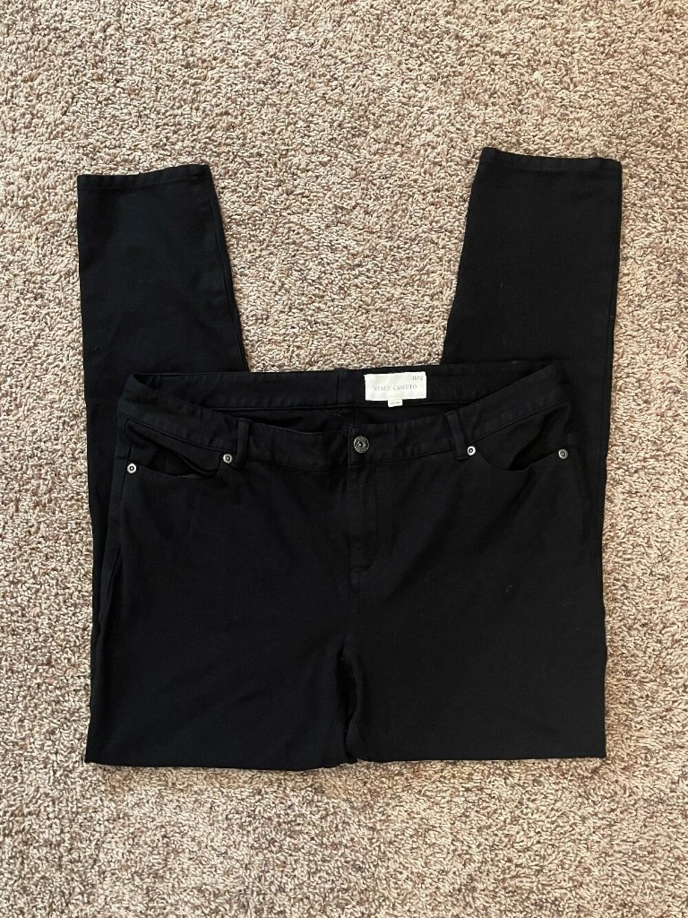 Vince Camuto Black Skinny Pants Size 31/12 Stretch Slim Leg Classic Work Office